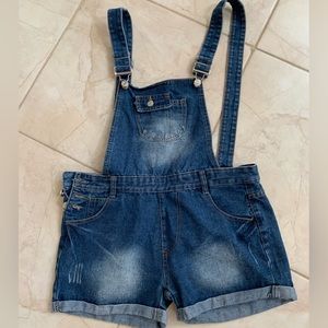 Cute Denim Short Overalls